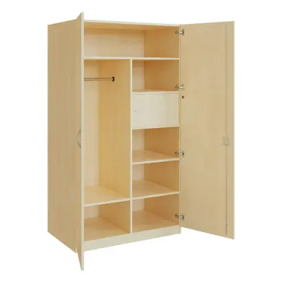 Q 26-100 skříň šatní, 2-dvéřová, 1000x600x1800mm, bříza irská